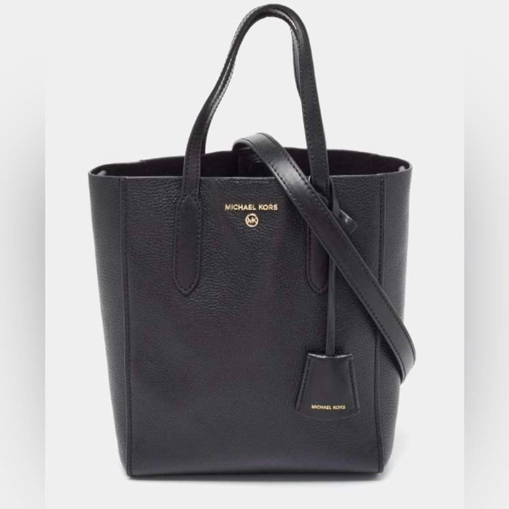 Michael Kors Black Leather Tote Bag